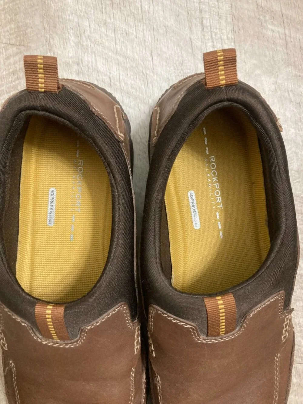 Rockport Walkability Men's Slip On Brown Leather Loafers - 10M